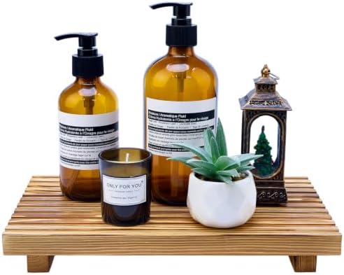 Wood Pedestal Stand Riser for Bathroom Tray Kitchen Sink Counter Decor Tray