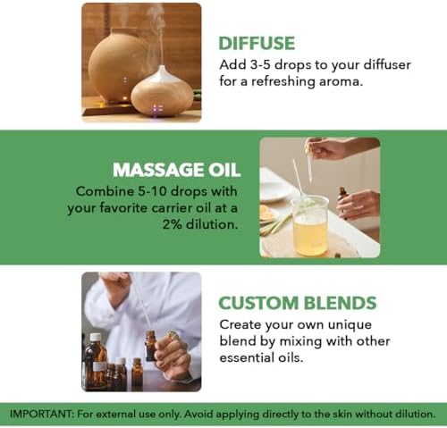 Majestic Pure Tea Tree Essential Oil for Diffuser - 1 Fl Oz