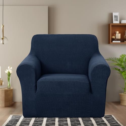 U-NICE HOME Stretch Recliner Chair Cover Armchair Slipcover, Navy
