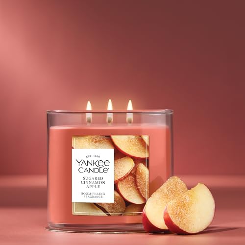 Yankee Candle Sugared Cinnamon Apple Scented Candle, 14.5oz 3-Wick