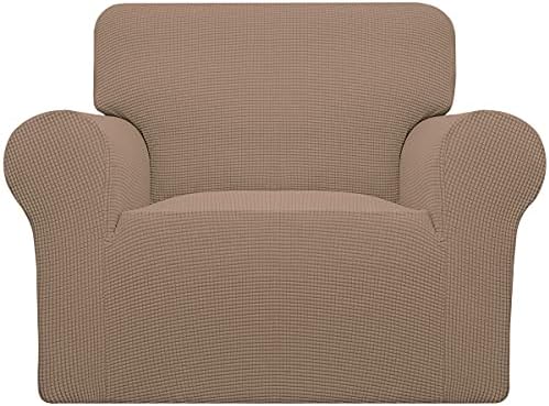 Easy-Going Stretch Chair Slipcover with Arm Washable Camel
