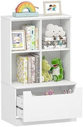 UTEX Kids Bookshelf and Toy Storage Organizer, Toddler Bookcase with Cubby