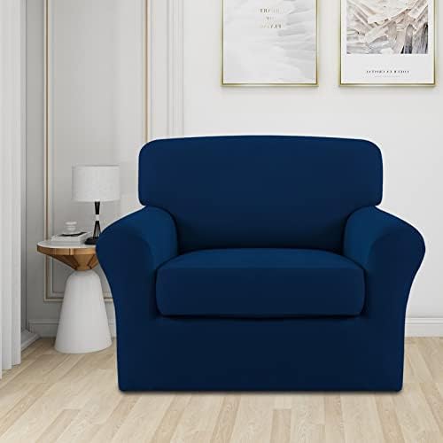 Easy-Going 2 Pieces Stretch Sofa Slipcover for Armchair Washable