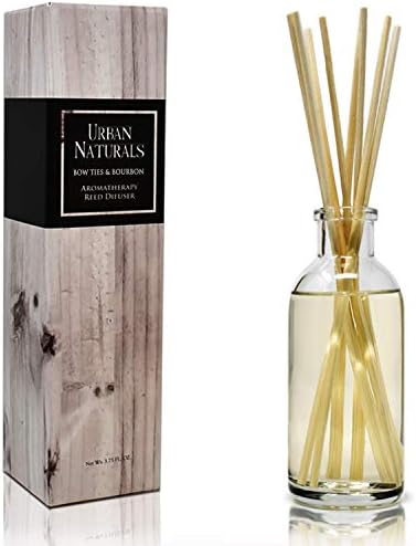 Urban Naturals Reed Diffuser Set, Bowties & Bourbon - Bathroom Shelf Décor