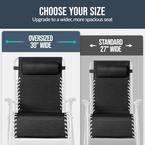 Best Choice Products Set of 2 Extra Wide Zero Gravity Chair Recliner