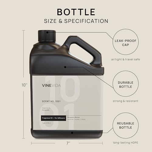 VINEVIDA [128 Fl Oz] Scent NO.1001 Inspired by Escapade Fragrance Oil for Cold Air Diffusers, Aromatic Notes of Jasmine Musk, Essential Oils for Diffuser Oil Refill & Air Freshener Room Spray