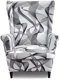 Wing Chair Slipcover, 2-Piece Printed Wingback Chair Cover