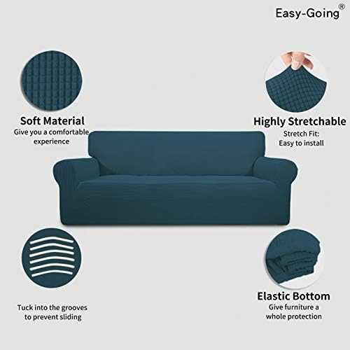 Easy-Going Stretch Oversized Sofa Couch Slipcover Washable Deep Teal