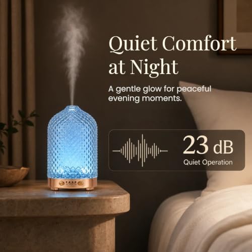 Essential Oil Diffuser for Home, 120ML Dimond Glass