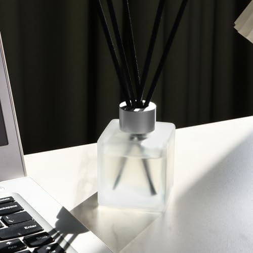 Reed Diffuser, Gardenia Scented Oils, Air Freshener Essential Oil Set with Diffuser Sticks, 3.4 oz Long Lasting Home Fragrance for Bedroom Office Shelf Bathroom Decor (2-Pack)
