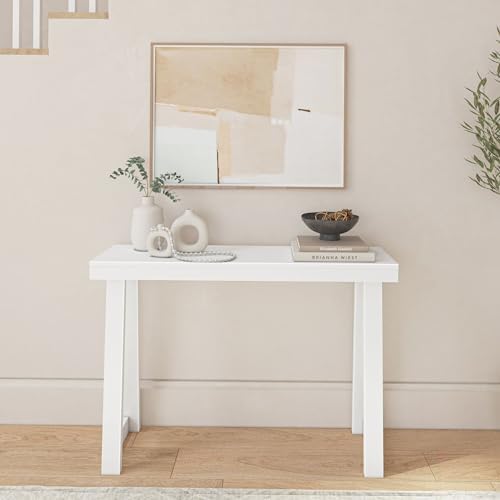 Plank+Beam Classic Console Table, 46 Inch, White