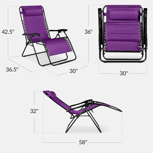 Best Choice Products Set of 2 Extra Wide Zero Gravity Chair Recliner