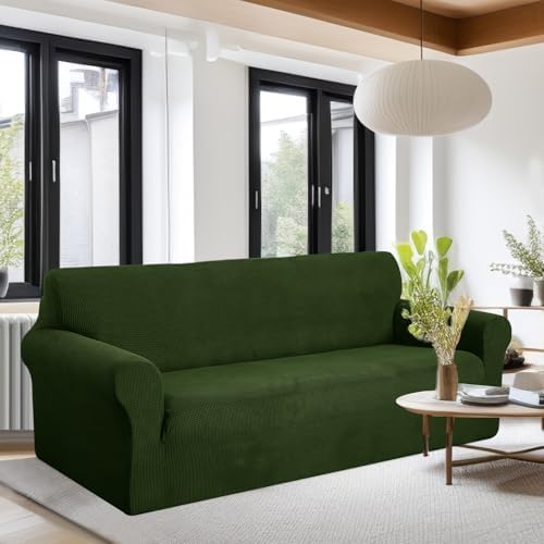 U-NICE HOME Oversized Stretch Couch Cover Slipcover, Bronze Green