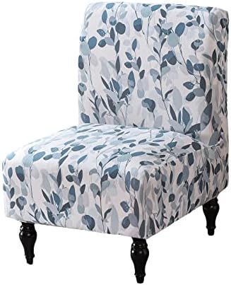 Eco-Ancheng Armless Chair Slipcover Removable Armless Accent Chairs Covers Washable Armless Slipper Chair Slipcover Printed Armless Chair Furniture Protector Covers for Living Dining Room Hotel