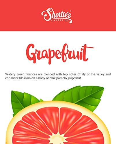 Shortie's Candle Company Grapefruit Premium Wax Melts - 3 Oz., Strong & Long Lasting, Non-Toxic - Made with Essential & Natural Oils - Formula 117