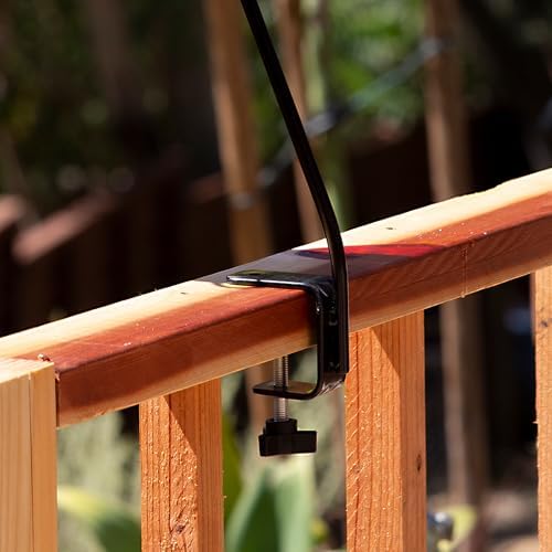 More Birds Deck Hook, 13in Steel Bird Feeder Hanger for Outdoors