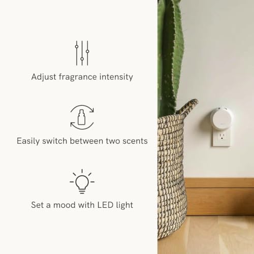 Pura - Smart Home Fragrance Device Starter Set - Pura 4 - Scent Diffuser for Home - Includes Fragrance Aroma Diffuser - Square Box, White Tea No. 1 and Green Tea Citrus Scent Refills