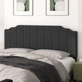 Befurtori King Size Headboard Only, Linen Wall Mount Headboard, Dark Gray