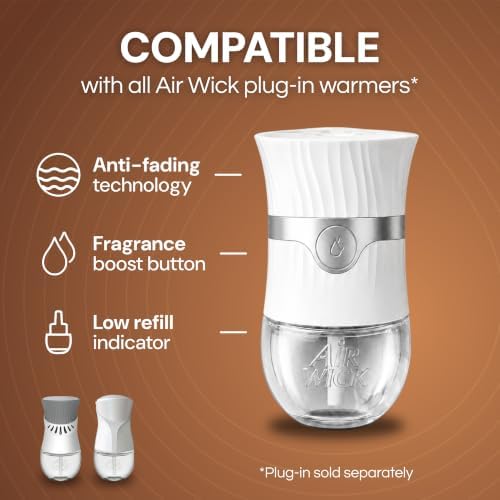 Air Wick Plug-In Scented Oil Refills, Brown Sugar and Vanilla, 6 Count