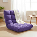 S AFSTAR Cushioned Floor Chair, 14-Position Adjustable Padded Lazy Recliner with Comfortable Back Support and Skin-Friendly Cover, Great for Reading, Playing Game, Meditating (Tender Violet)