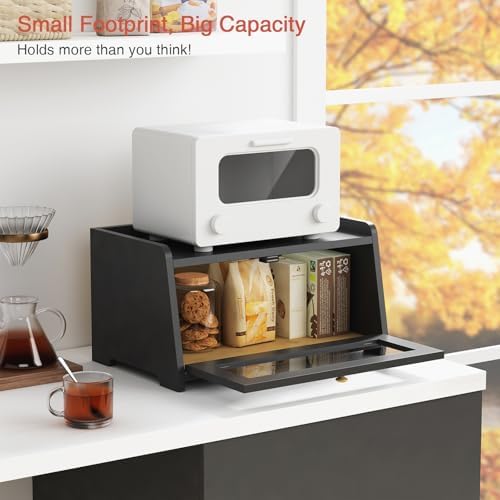 Small Bread Box for Kitchen Countertop, Cute Modern Breadbox Counter Top