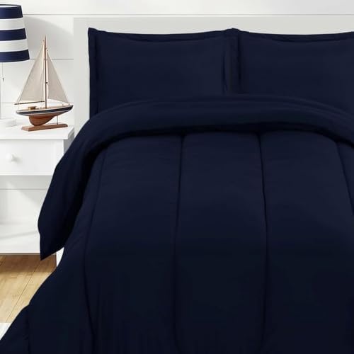 Utopia Bedding 3 Pc Kids Twin Comforter Set, Navy
