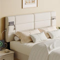 ONBRILL Headboard Full/Queen Size, Adjustable Height 42-48 in, Off White