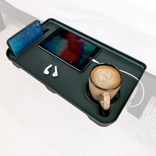 Stander Wonder Bedside Shelf, Bedside Caddy Organizer & Bunk Bed Shelf, Space-Saving Floating Nightstand for Seniors & Dorm Rooms, Bedside Tray Table with Phone Holder, Cup Holder & Cable Organizer