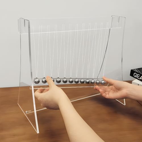 mwater Pendulum Wave,Mach Wave:Desktop Decoration for Home, Office, Etc (White)