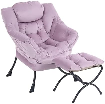 LITA Lazy Chair with Ottoman, Comfy Accent Reading Chair
