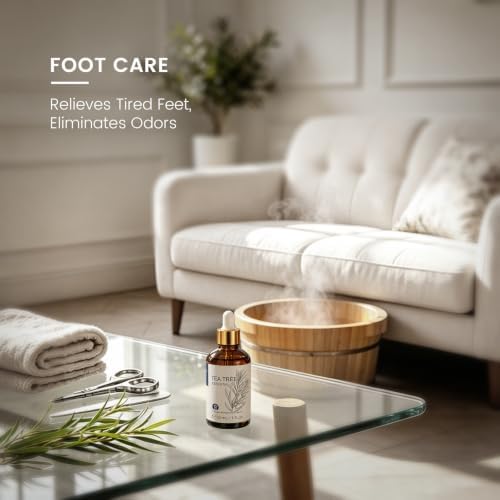 HIQILI Tea Tree Oil for Nail & Skin Care, Strengthens Nail, Soothes Toenail