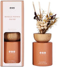 Reed Diffuser Set with Dried Flowers, 5.1 fl oz / 150ml, Mango Papaya Salad - Home Fragrance Diffuser with Sticks for Bathroom Shelf Decor, Bedroom, Office & Gift