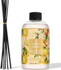 Cocorrína Reed Diffuser Refill Citrus Lemon 17oz (500ml) with 8 Rattan Sticks - Premium Long-Lasting Essential Oil, Home Fragrance for Bedroom, Bathroom Home Decor