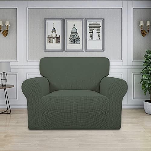 Easy-Going Stretch Oversized Chair Slipcover with Arm Washable Olive Green