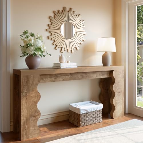 70.9" Farmhouse Entryway Table, Wood Console Table, Behind Couch table