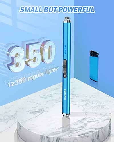 【Upgraded 】 Dual Arc Electric Candle Lighter Rechargeable USB Lighter Plasma Arc Lighters for Candle (Saphhire Blue)