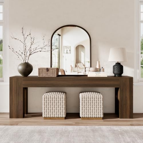 Epecoya 94.5 Inch Extra Long Console Table,Walnut