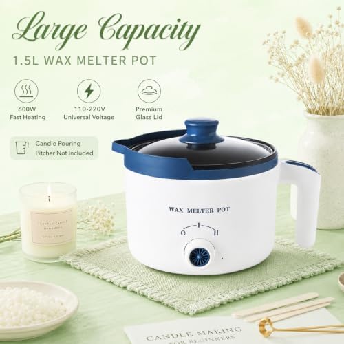 Ksedcon Electric Wax Melting Pot for Candle Making with Pouring Spout