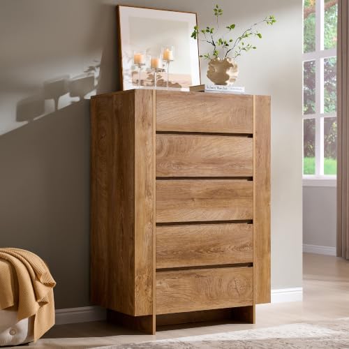 OKD 47" Tall 5 Drawer Dresser for Bedroom, 20" Depth for More Storage
