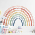 Tinideya Large Watercolor Rainbow Wall Stickers Decal, 77" x 47'', Cute