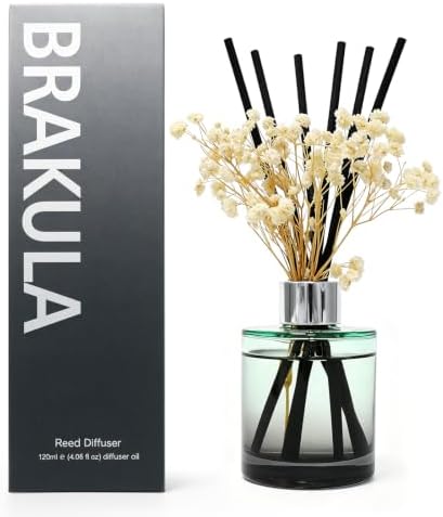 Brakula Reed Diffuser Set, Fresh Linen Scent, 4.06 fl oz Essential Oil
