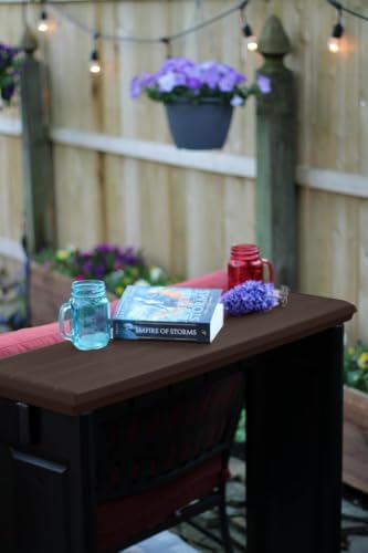Patio Bar Set: Multiple Color Options, with or Without Stools, Durable & Stylish, USA Made - Perfect for Outdoor Spaces. (Black/Espresso, Single Bar)