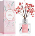 Airkeep Reed Diffuser Set,1.69 fl oz (50 ml) - Cherry Blossom Oil Diffusers with 8 Reed Sticks,Home Fragrance Reed Diffuser for Bathroom Shelf Decor