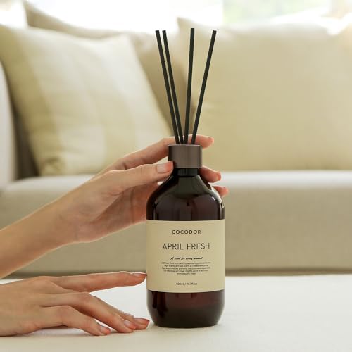 COCODOR Premium Reed Diffuser/Woody Hotel /16.9oz /2 Pack/Large Capacity Fragrance Scent Oil Stick Diffuser Set for Bedroom Bathroom Home Décor