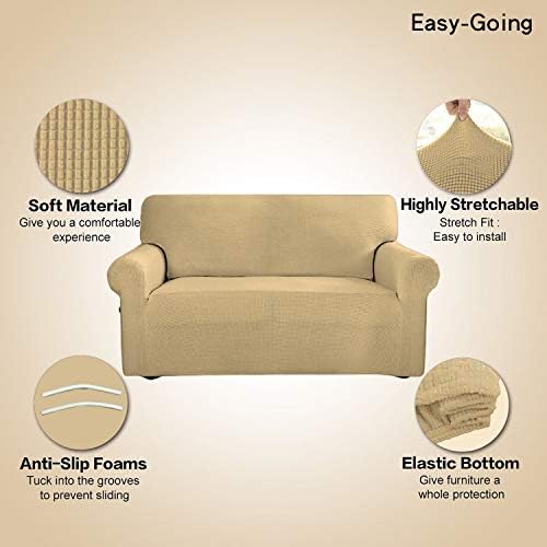 Easy-Going Stretch Oversized Sofa Couch Slipcover Washable Beige