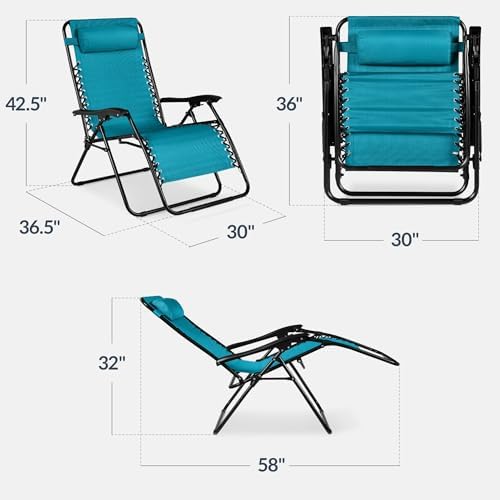 Best Choice Products Set of 2 Extra Wide Zero Gravity Chair Recliner