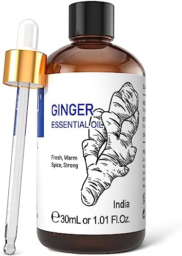 HIQILI 1 Fl Oz Ginger Oil, Ginger Essential Oil for Hair, Massage, Skin - 30ml