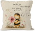 Inspirational Christian Bee Floral Botanical Throw Pillow Cover 18x18
