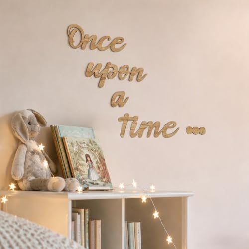 Once Upon a Time Sign Nursery Decor Wood Sign for Reading Corner