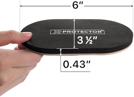X-Protector Felt Furniture Sliders Hardwood Floors - 4 PCS 6" x 3 1/2"